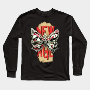 Steampunk Butterfly New Age Long Sleeve T-Shirt